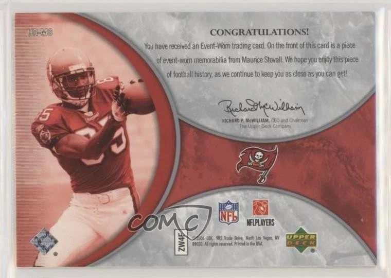 2006 Ultimate Collection Ultimate Rookie Jersey /99 Maurice Stovall #UR-MS RC - Image 2 of 2