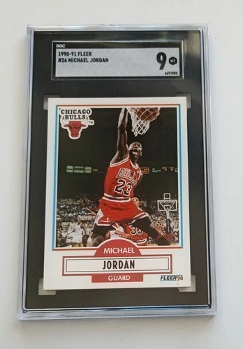 1990-91 FLEER MICHAEL JORDAN SGC 9 CHICAGO BULLS #26