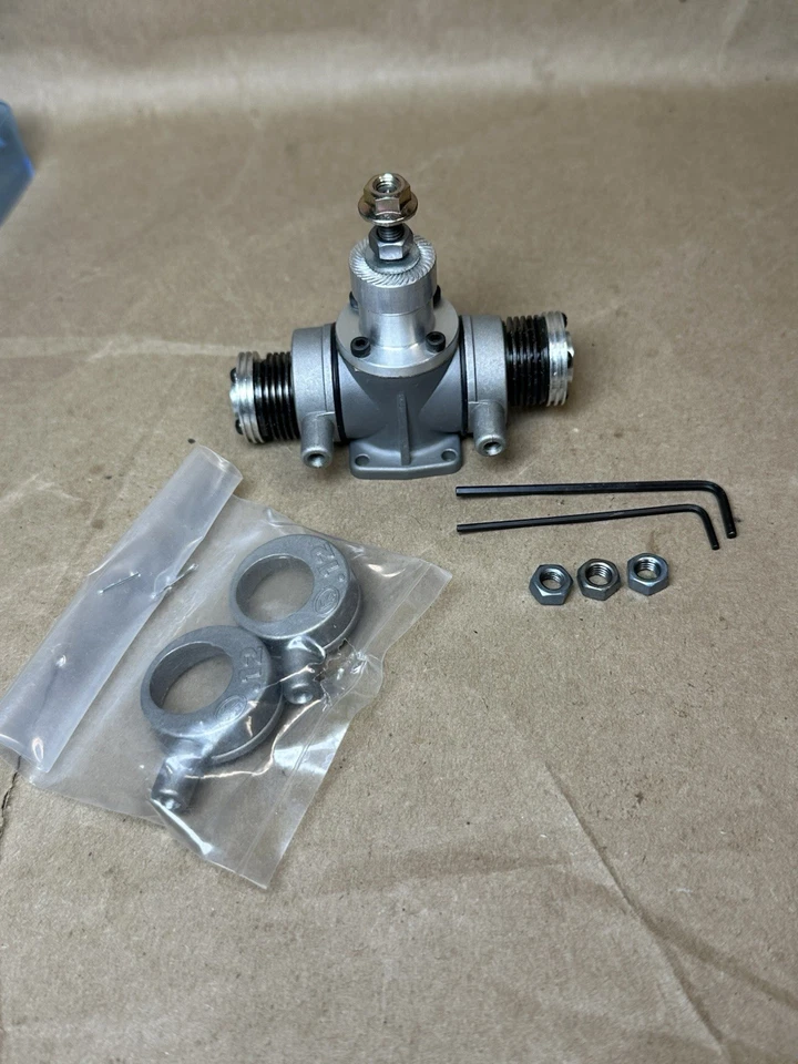 G-Mark .12 Twin Cylinder Glow Engine Japan mit Box & Teilen - Vintage RC Flugzeug