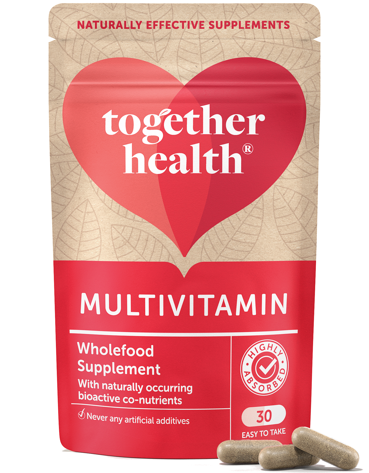 Together Health General Wholefood Multivitamin 1 A Day Daily Wellness Support Capsules - 30 Capsules - Image 8