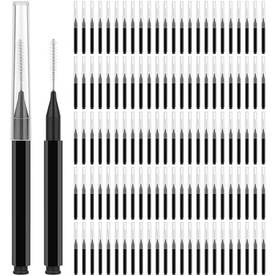 120Pcs Micro Eyebrow Brush with Cap - Eyebrow Tinting, Lash Filler, Brow Lifting