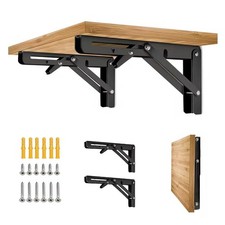 Heavy Duty Folding Shelf Brackets Collapsible Table Support 18 In 2 PCS