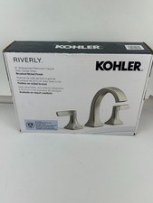 Kohler Riverly Widespread Bathroom Sink Faucet Modern Brushed Nickle R38330