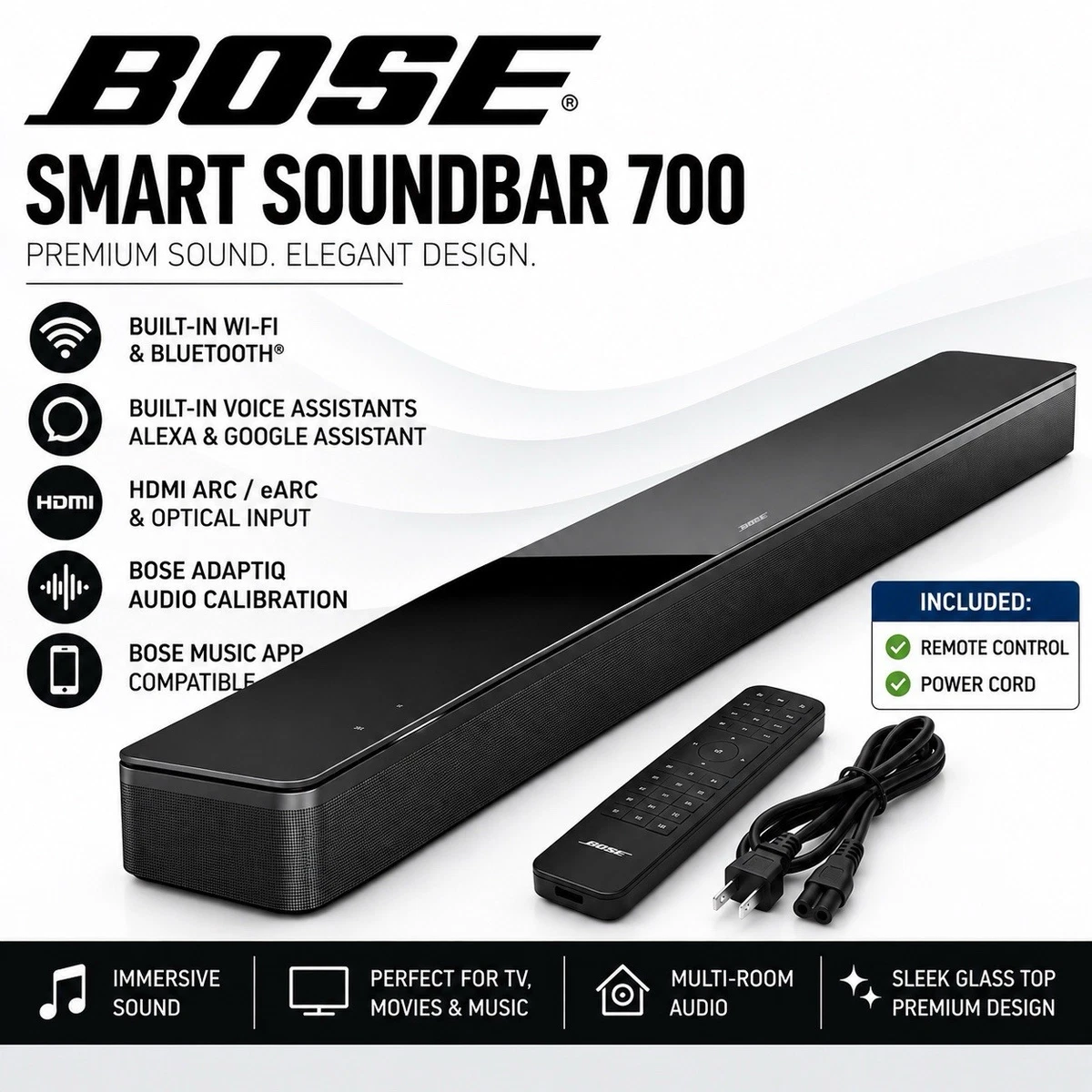 Bose Soundbar 700 Home Speakers and Subwoofers for sale - eBay
