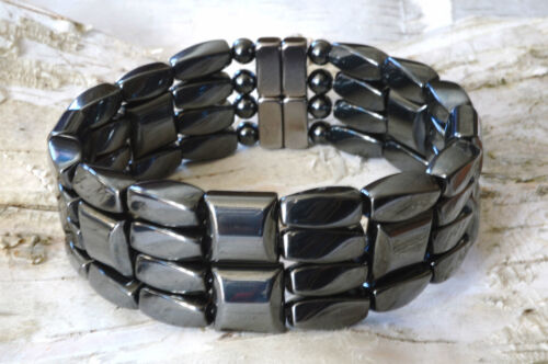 100% Magnetic Hematite Bracelet Anklet Magnetic Clasp Super Strong - Afbeelding 1 van 1