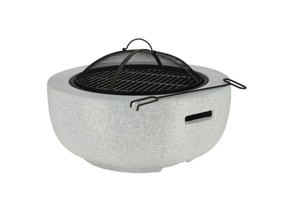 Modern Concrete Look Firebowl MGO – Durable Outdoor Fire Pit for Garden