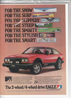 1982 AMC American Motors Eagle SX-4 Magazine Ad