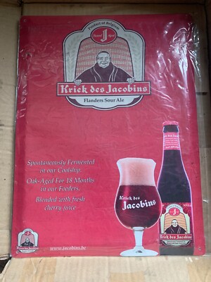 Cuvee Des Jacobins Belgian Beer Tin Sign Tin Tacker Flanders Sour Ale Version 2