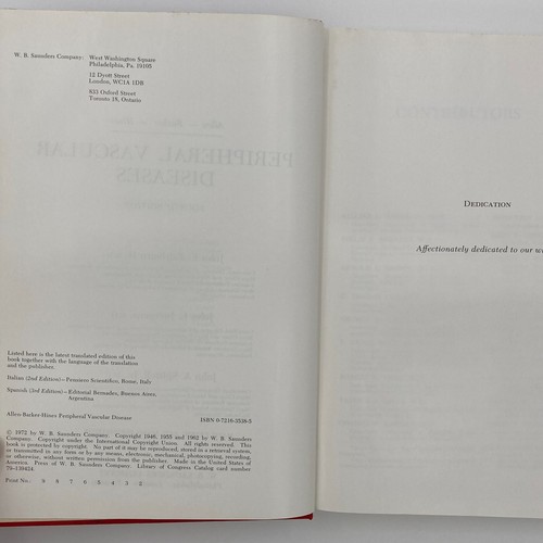Peripheral Vascular Diseases 1972 Fourth Ed Fairbairn Juergens Spittell 797 Pgs - Picture 3 of 13