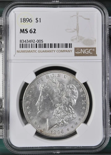 1896 Morgan Dollar NGC Certified MS62