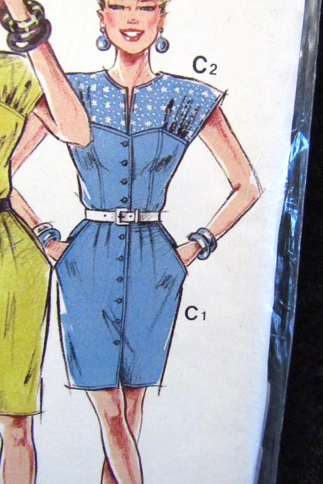 Womens Short Sleeve Dress Sewing Pattern M 21339 Sz 8-18 Neue Mode Uncut Sealed - Image 4 of 4