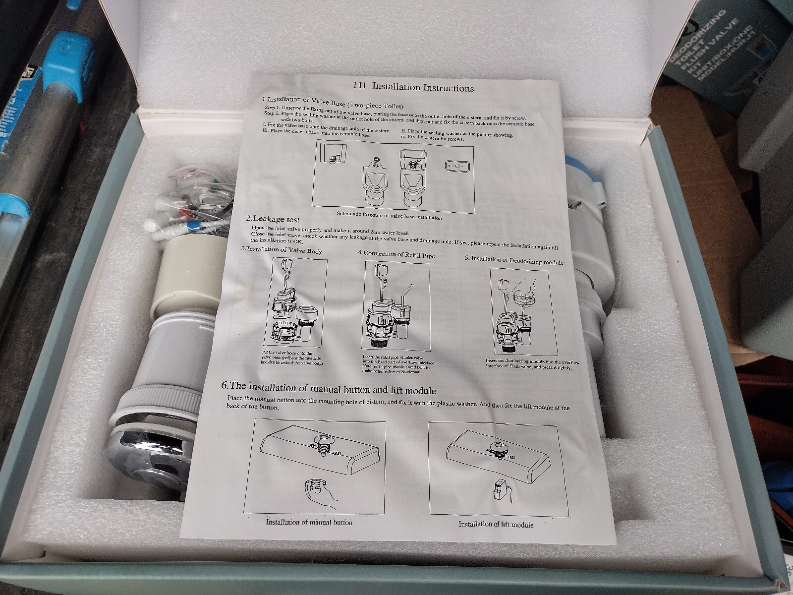 HURJ Deodorising toilet flush valve kit brand new in box. FREEPOST. eBay