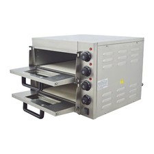 110V 4HP 16'' Commercial Pizza Oven Double-Layer Electric Pizza Oven