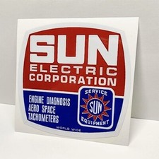 Sun Electric Vintage Style Decal Vinyl Car Sticker Racing Hot Rod Rat Rod Sun Electric Vintage Style Decal Vinyl Car Sticker Racing Hot Rod Rat Rod