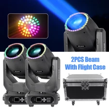 2Pcs Mini Beam 7R 230W Moving Head Light DMX with Flight Case 8+16+24 Prisms