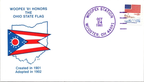 1981 - Woopex Honors The Ohio State Flag - Wooster, Oh - F34123