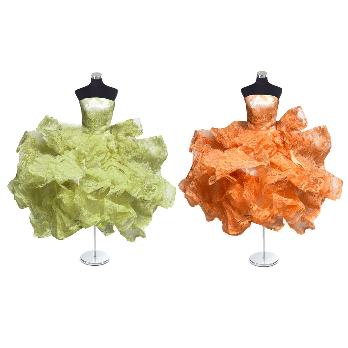 2 pack Strapless Layers of Organza Green Orange Dress w/ shoes for 11.5" Doll | eBay 2 pack Strapless Layers of Organza Green Orange Dress w/ shoes for 11.5" Doll | eBay