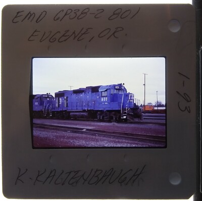 Orig Dia EMDX EMD Leasing GP38-2 801 Eugene OR Jan1993 Ex-Conrail 8001