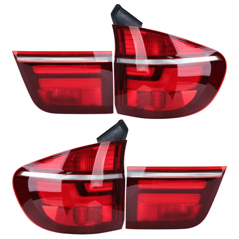 Luz trasera interior exterior freno 4 piezas para BMW X5 E70 2007 2008 2009-2013 Foto 2 de 4