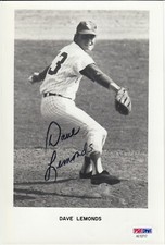 DAVE LEMONDS MLB Chicago White Sox Autographed Photo PSA/DNA Certified - B4239C3