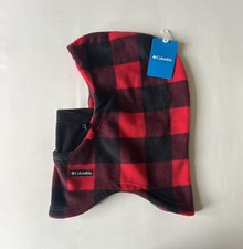 NWT Columbia Adjustable Fleece Hood- Plaid S/M Winter Snow Ski Snowboard Warm