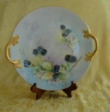 Vintage Porcelain Handled Serving Tray 12" Signed