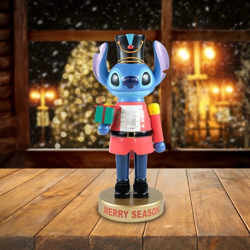 Rare Disney STITCH Christmas 2024 11.5” Wooden NUTCRACKER - NEW - Picture 2 of 7