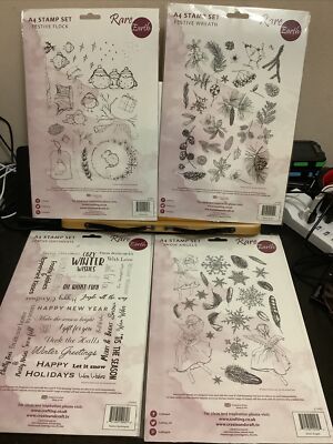 Rare Earth A4 Stamp Set Winter Themed Set Of 4