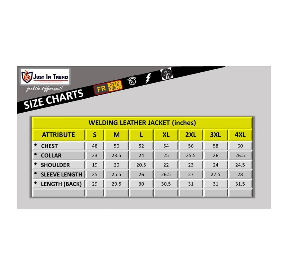 Flame Resistant Heavy Duty Cowhide Leather Welding Jacket - Image 4 of 4