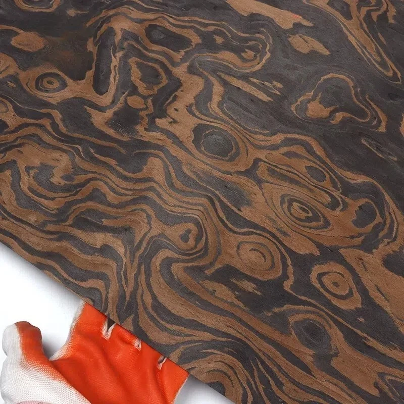 98''×22'' Artificial Black Walnut  Burl Wood Veneer,0.45mm Paper Back for Inlay - Image 3 of 4