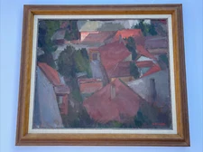 Dobroczoni Kalman Painting Antique Impressionism Landscape expressionism Listed