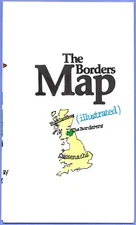 Vintage The Borders Scotland Illustrated Map 1970s-1980s