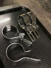 Harley 4pk universal motorcycle p clamps mounts exhaust 2.5" pipes muffler Long