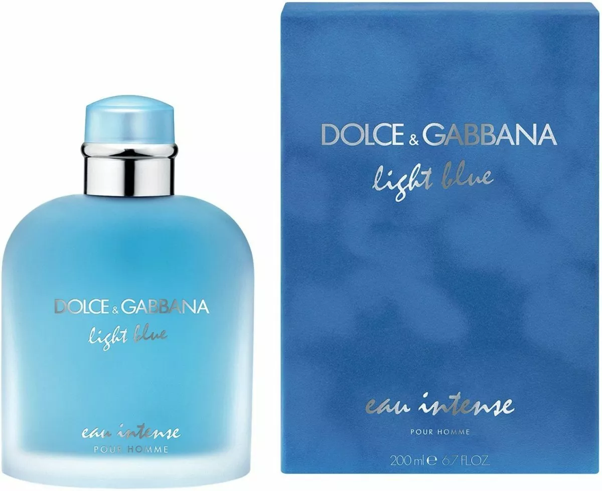 DOLCE & GABBANA LIGHT BLUE EAU INTENSE POUR HOMME EDP SPRAY 6.7 Oz / 200 ml  NEW!