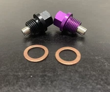 M14x1.5 Magnetic Engine Oil Drain Plug Honda B D J and K series Purple Black