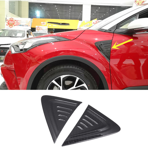 For 2018-2021 CHR C-HR Toyota Carbon Fiber Car body front Side Trims Cover 2pcs - Picture 2 of 17