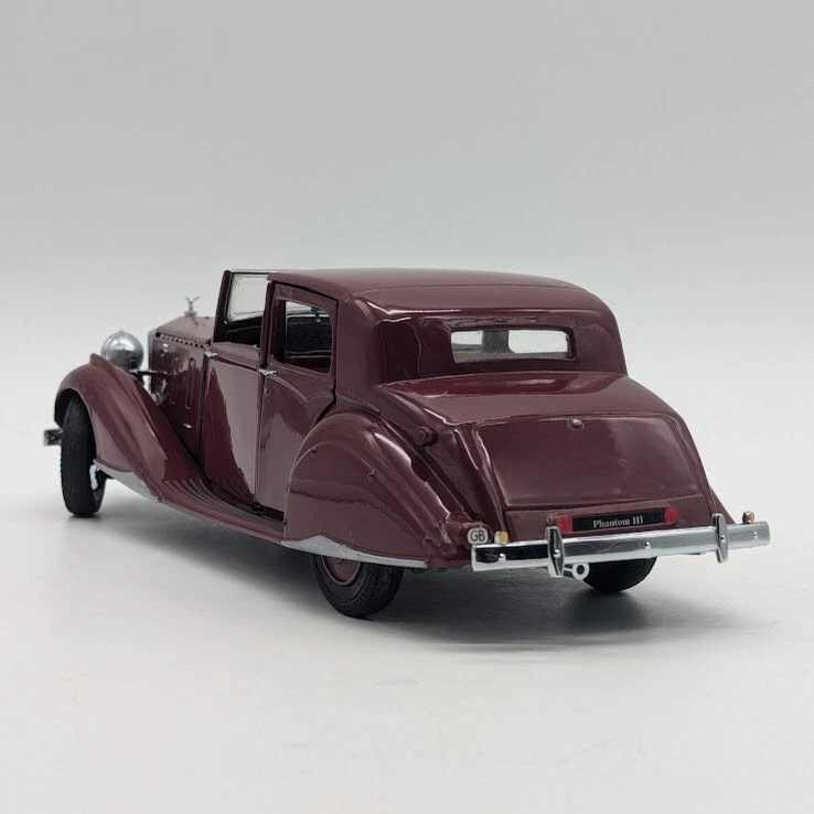 Franklin Mint 1938 Rolls-Royce Phantom III Garnet/Maroon Made in Spain - Image 4 of 4