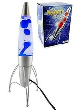 Rhode Island Novelty 18 Inch Blue Rocket Ship Lamp, One Per Order