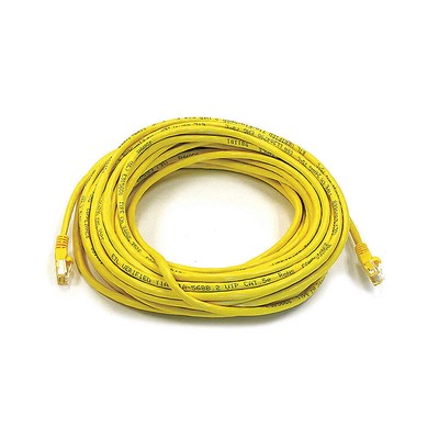 MONOPRICE 2326 Patch Cord,Cat 6,Booted,Yellow,50 ft. 5XFJ6