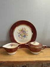 VTG,Aristocrat,Century By Salem,10” Plate,Creamer & Sugar Bowl w/Lid. See Photos