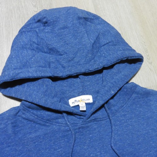 PETER MILLAR Mens S SMALL HOODIE LAVA WASH RAVINE BLUE PULLOVER SWEATSHIRT - Picture 5 of 15
