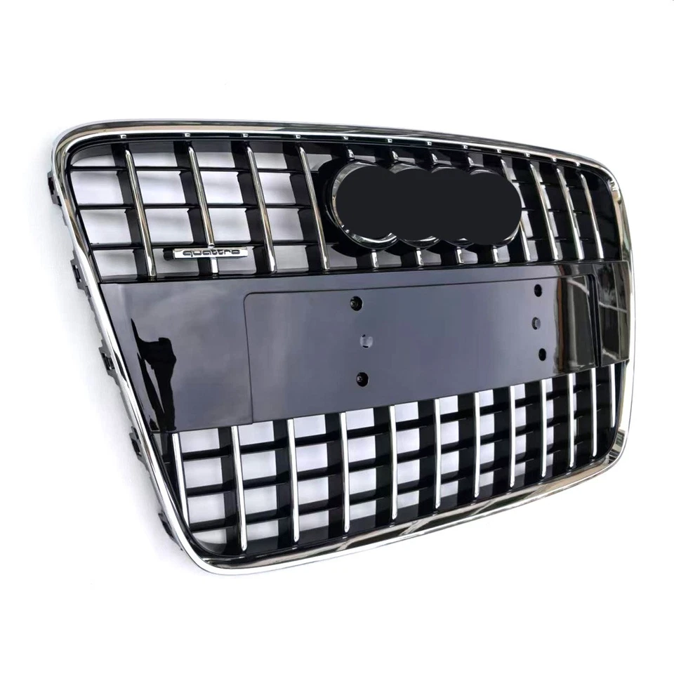 Para Audi Q7 SQ7 2010-2015 Estilo Deportivo Tira Anillo Cromo Parachoques Delantero Parrilla Foto 3 de 4