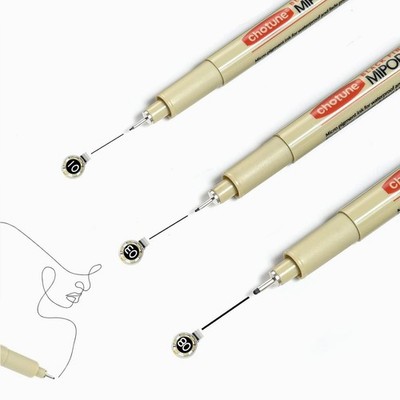 Micro Fineliner Set   3 size Archival Ink pens for Technical Drawing, Anime &...