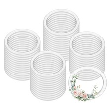 50 Pcs Dream Catcher Rings, 19.7 Inch Floral Macrame Plastic O Rings, Clear