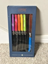 6 Laguiole Heritage Table Knives Steak RAINBOW New
