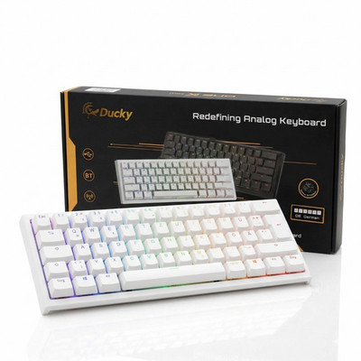 DUCKY One X Mini Wireless Gaming-Tastatur Mechanisch Weiß White RGB kabellos