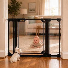 Clear Acrylic Baby Gate 30.7 Inch Tall 29.5-47.2 Inch Wide