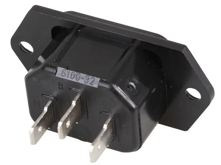 SCHURTER - Pemasukan C14, Skru, Terminal Tab 4.8mm - Image 2 of 2