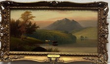 William Mellor (1851-1931) : Cattle Watering In A Lake , Oil On Board , Signed