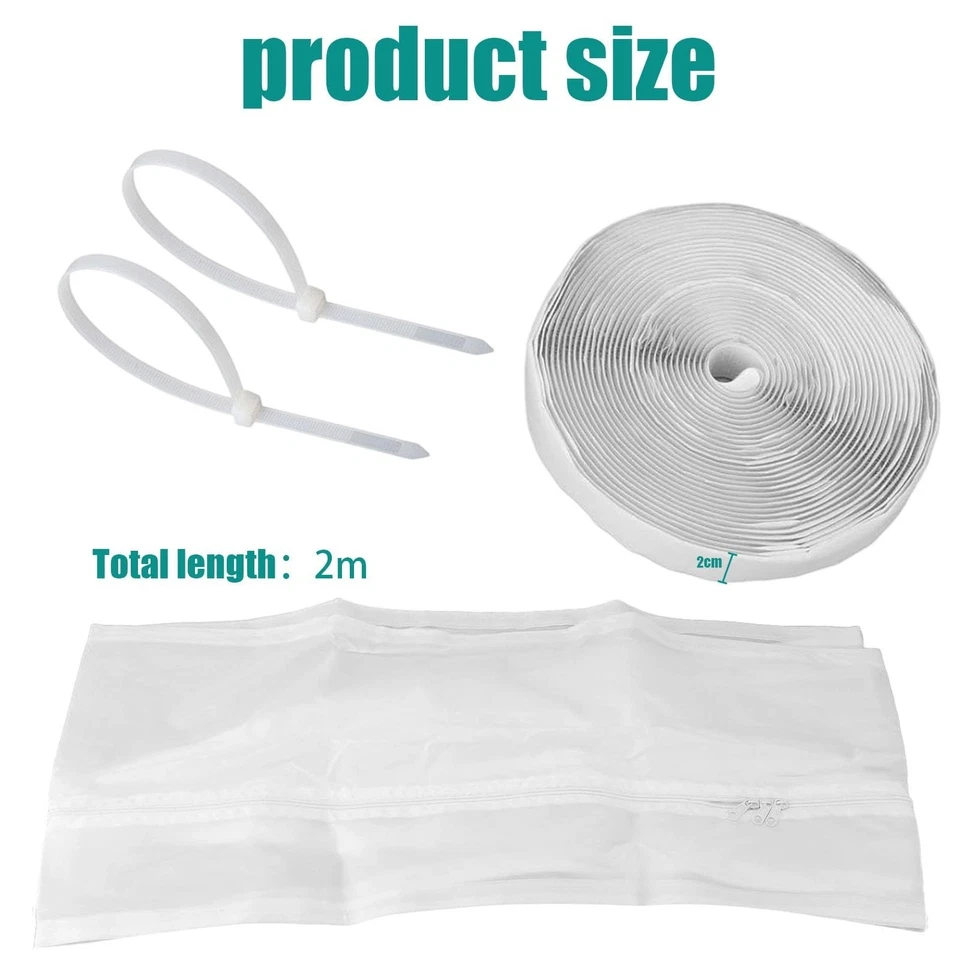 Kit Calfeutrage Climatiseur 400CM - Joint de Fenêtre Mobile Blanc - Photo 2/4